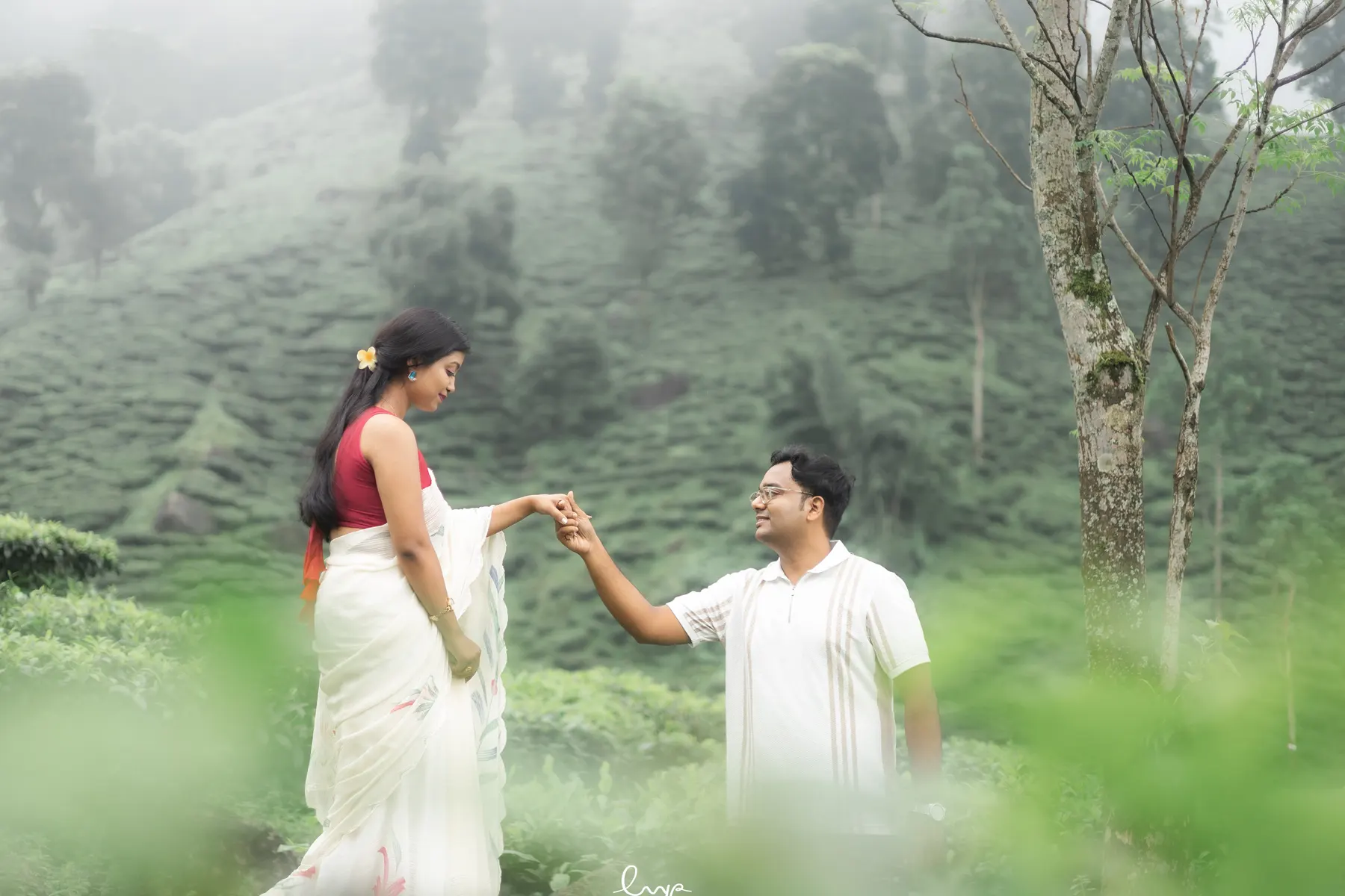 Ankita and Amit North Bengal pre-wedding photography in Lava pine forest